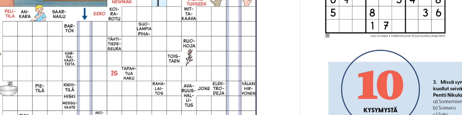 Ratkaistun ristikon palauttaminen
