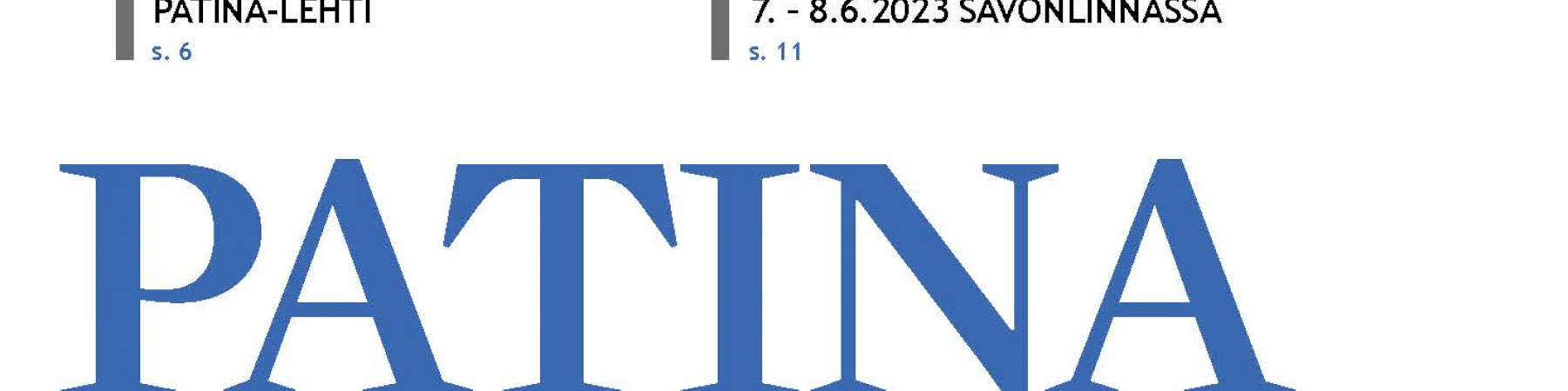 Lue vuoden 2022 viimeinen Patina -lehti nyt verkosta!
